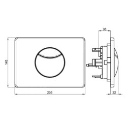 Villeroy & Boch ViConnect - Plaque de déclenchement E100, blanc 92248568
