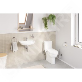 Grohe Bau Ceramic - Réservoir de chasse pour WC combi, 343x153 mm, alimentation par le côté, blanc alpin 39437000