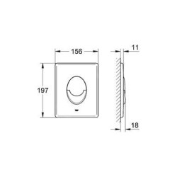Grohe Skate Air - Plaque de déclenchement, chrome 42304000