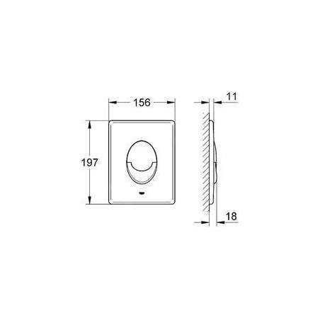 Grohe Skate Air - Plaque de déclenchement, chrome 42304000