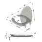 Sapho Uran Project - Abattant WC pour PMR, duroplast, blanc 1010