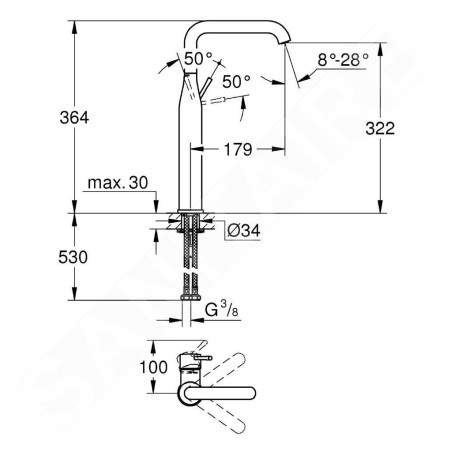 Grohe Essence - Mitigeur de lavabo XL, chrome 32901001