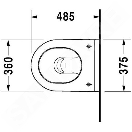 Duravit Starck 3 - WC suspendu Compact, blanc 2227090000