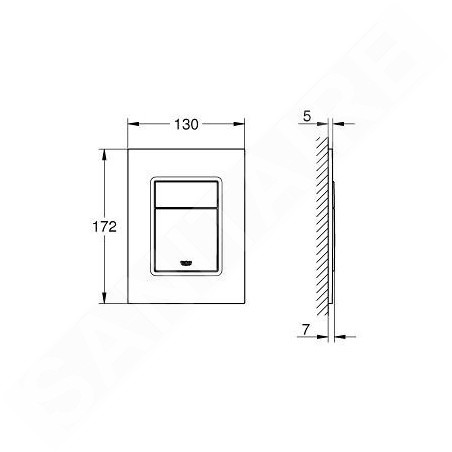 Grohe Skate Cosmopolitan S - Plaque de déclenchement, chrome 37535000