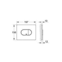 Grohe Arena Cosmo - Plaque de déclenchement, chrome 38858000