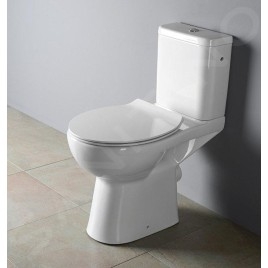 Sapho Etiuda - WC à poser pour personnes à mobilité réduite CLEAN ON, Rimless, évacuation horizontale, blanc K11-0221
