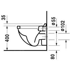 Duravit Starck 3 - WC suspendu, blanc 2202090000