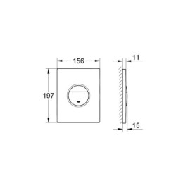 Grohe Nova Cosmo - Plaque de déclenchement, chrome 38765000