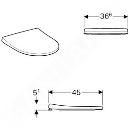 Geberit iCon - Abattant WC, duroplast, SoftClose, blanc 574950000