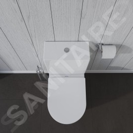 Duravit ME by Starck - WC à poser, évacuation Vario, avec WonderGliss, blanc alpin 21700900001