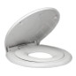 Sapho Abattants WC - Abattant WC avec abattant enfant intégré, Soft Close, blanc FS125