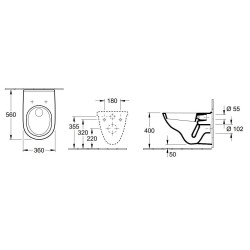 Villeroy & Boch O.novo - WC suspendu, blanc alpin 56601001