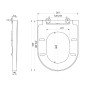 Aqualine Dona - Abattant de toilette Soft Close, blanc FD121 Aqualine Dona - Abattant de toilette Soft Close, blanc FD121