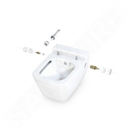 Tece TECEone - WC suspendu avec douchette de bidet, Rimless, blanc 9700200