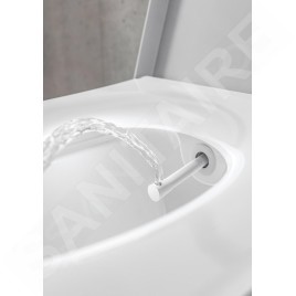 Tece TECEone - WC suspendu avec douchette de bidet, Rimless, blanc 9700200