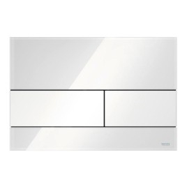 Tece TECEsquare - Commande de chasse d'eau, verre blanc 9240800