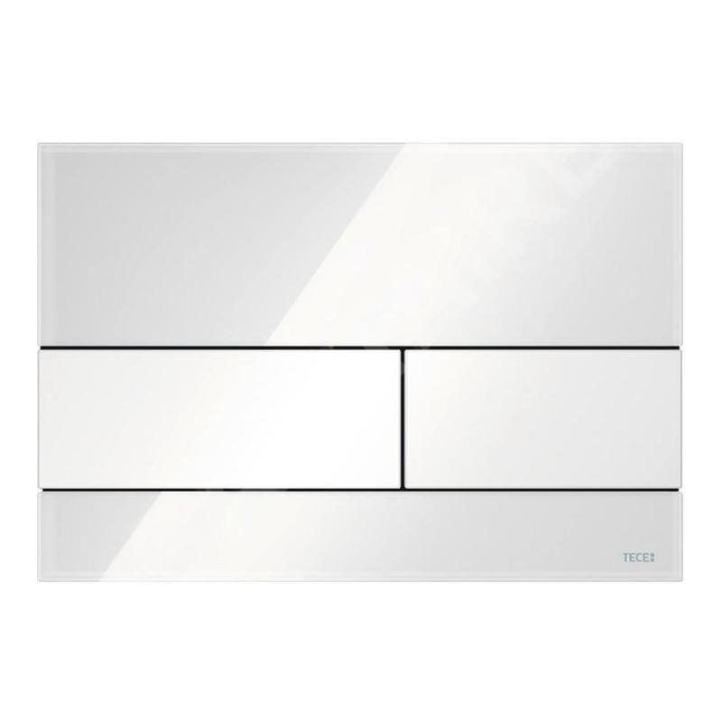 Tece TECEsquare - Commande de chasse d'eau, verre blanc 9240800