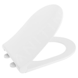Sapho Slim - Abattant de toilette Soft Close, blanc/chrome 100787
