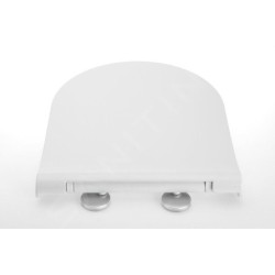 Sapho Slim - Abattant de toilette Soft Close, blanc/chrome 100787