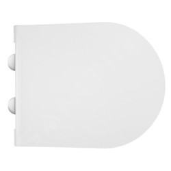 Sapho Slim - Abattant de toilette Soft Close, blanc/chrome 100787