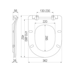 Sapho Edita - Abattant WC SoftClose, duroplast, blanc 1703-458