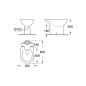 Grohe Bau Ceramic - Cuvette de toilette WC combi, blanc alpin 39428000 Grohe Bau Ceramic - Cuvette de toilette WC combi, blanc alpin 39428000