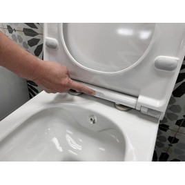 Sapho Avva - WC suspendu avec douchette de bidet, Rimless, blanc 100315