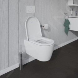 Duravit ME by Starck - WC suspendu, avec WonderGliss, blanc alpin 25280900001