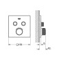 Grohe Grohtherm SmartControl - Mitigeur thermostatique encastré pour 2 sorties, chrome 29124000 Grohe Grohtherm SmartControl - Mitigeur thermostatique encastré pour 2 sorties, chrome 29124000
