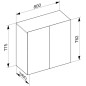 Keuco Stageline - Armoire, 800x782x360 mm, 2 portes, blanc 32812300000