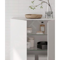 Keuco Stageline - Armoire, 800x782x360 mm, 2 portes, blanc 32812300000