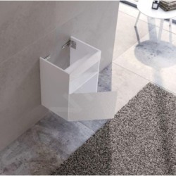 Keuco Stageline - Meuble sous lavabo, 460x625x380 mm, 1 porte, charnière à gauche, blanc 32822300001