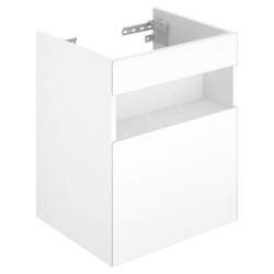 Keuco Stageline - Meuble sous lavabo, 460x625x380 mm, 1 porte, charnières à gauche, avec éclairage et USB, blanc 32822300101