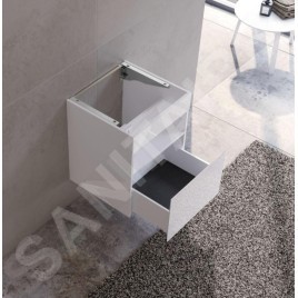Keuco Stageline - Meuble sous lavabo, 500x625x490 mm, avec éclairage et USB, blanc 32842300100