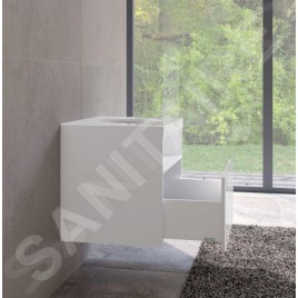 Keuco Stageline - Meuble sous lavabo, 650x550x490 mm, avec découpe pour lavabo, blanc 32853300000