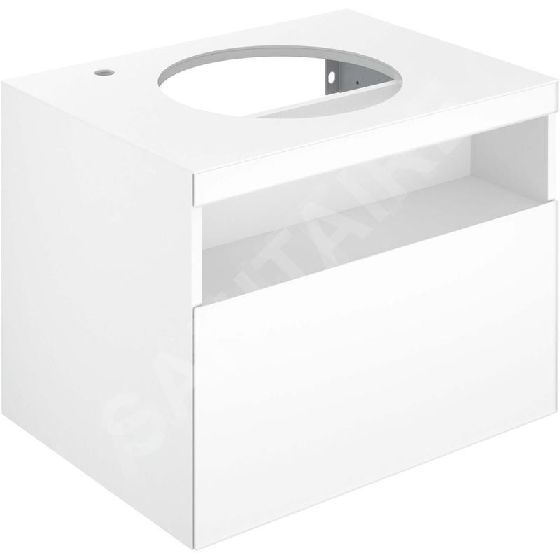 Keuco Stageline - Meuble sous lavabo, 650x550x490 mm, avec découpe pour lavabo et robinetterie à gauche, avec éclairage et USB, Keuco Stageline - Meuble sous lavabo, 650x550x490 mm, avec découpe pour lavabo et robinetterie à gauche, avec éclairage et USB,