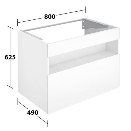 Keuco Stageline - Meuble sous lavabo, 800x625x490 mm, blanc 32862300000