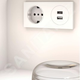 Keuco Stageline - Meuble sous lavabo, 800x625x490 mm, avec éclairage et USB, blanc 32862300100