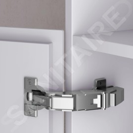 Keuco Stageline - Armoire haute, 400x1800x360 mm, 2 portes, charnières à gauche, avec éclairage, blanc 32831300101