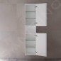 Keuco Stageline - Armoire haute, 400x1800x360 mm, 2 portes, charnières à droite, avec éclairage, blanc 32831300102