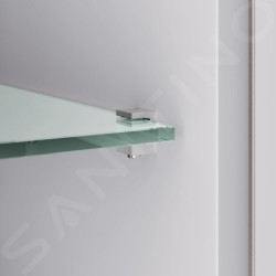 Keuco Stageline - Armoire haute, 400x1800x360 mm, 2 portes, charnières à droite, avec éclairage, blanc 32831300102