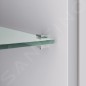 Keuco Stageline - Armoire haute, 400x1800x360 mm, 2 portes, charnières à droite, avec éclairage, blanc 32831300102