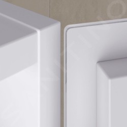Keuco Stageline - Armoire haute, 400x1800x360 mm, 2 portes, charnières à droite, avec éclairage, blanc 32831300102
