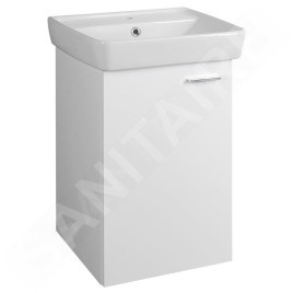 Aqualine Zoja - Lavabo 415x630x370 mm, 1 porte, L/P, blanc 56372