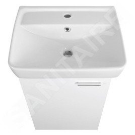 Aqualine Zoja - Lavabo 415x630x370 mm, 1 porte, L/P, blanc 56372