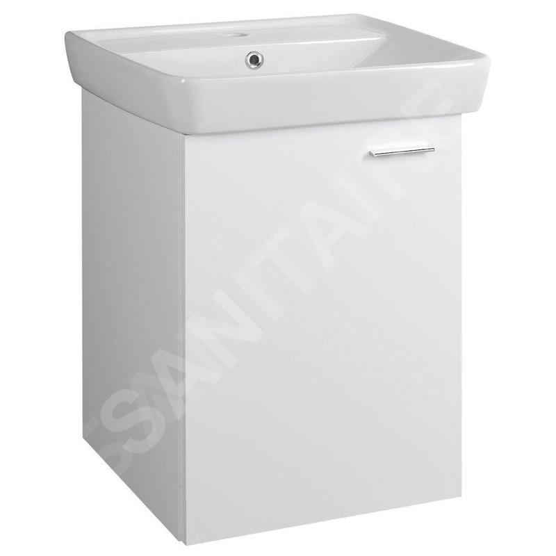 Aqualine Zoja - Armoire lavabo 505x630x371 mm, 1 porte, L/P, blanc 56373 Aqualine Zoja - Armoire lavabo 505x630x371 mm, 1 porte, L/P, blanc 56373