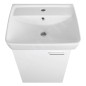 Aqualine Zoja - Armoire lavabo 505x630x371 mm, 1 porte, L/P, blanc 56373 Aqualine Zoja - Armoire lavabo 505x630x371 mm, 1 porte, L/P, blanc 56373