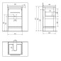 Aqualine Etide - Meuble lavabo 515x850x440 mm, 1x tiroir, blanc mat ET515 Aqualine Etide - Meuble lavabo 515x850x440 mm, 1x tiroir, blanc mat ET515