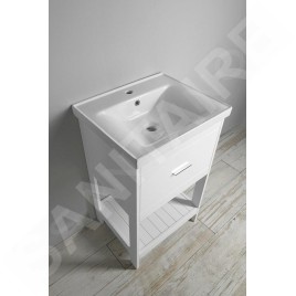 Aqualine Etide - Meuble lavabo 515x850x440 mm, 1x tiroir, blanc mat ET515