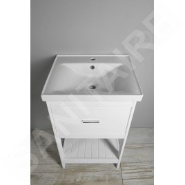 Aqualine Etide - Meuble lavabo 515x850x440 mm, 1x tiroir, blanc mat ET515
